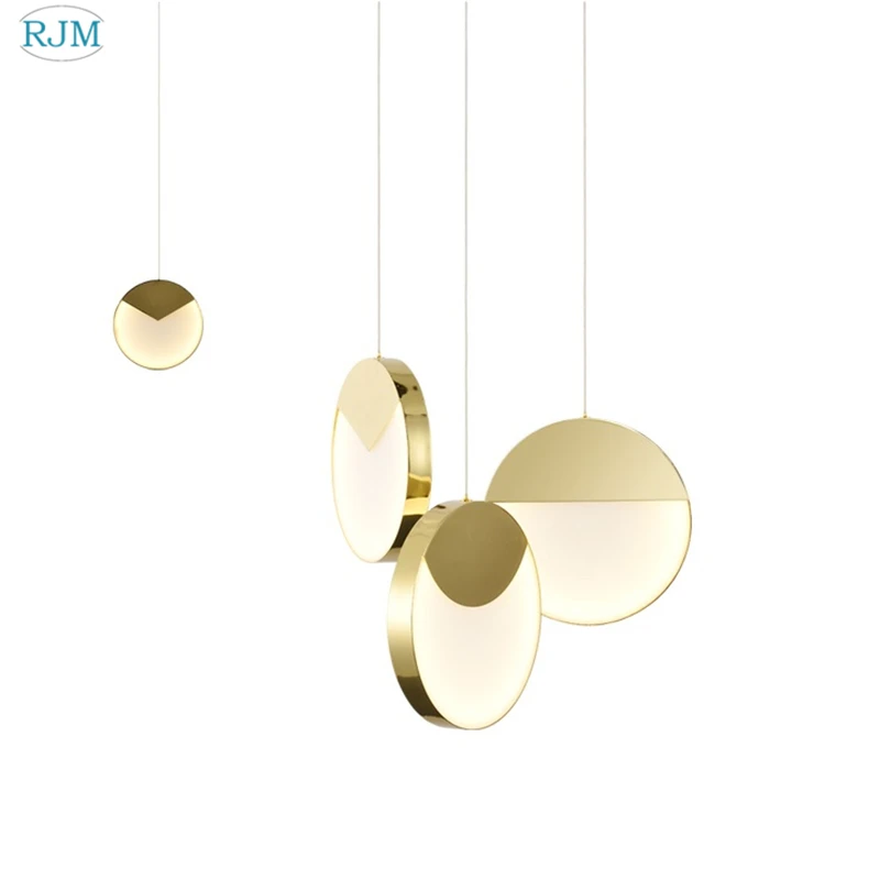 Скандинавский постмодерн креативный металлический подвесной светильник золотой круглый с одной головкой светодиодный подвесной светильник для кухни гостиной столовой Декор лампы