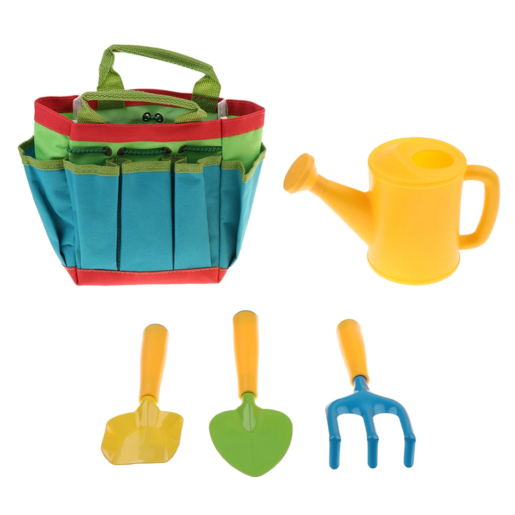 5pcs Set Children`s Garden Tool Set ,Beach Sand Toy Set,Kids Outdoor Toys Gardening Backyard Tool Set for Kids