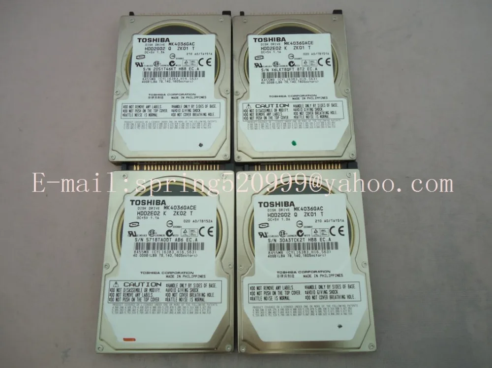 Диск Tosh MK4036GAC MK4036GACE HDD2E02 2G02 DC+ 5V 1.3A/1.1A 40GB 8455MB для mercedes-benz жёсткий диск для автомобиля навигационные системы