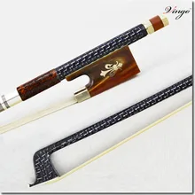 TOP Model Silver Braided Carbon Fiber Violin Bow NEW 4 4 Full Size Natural Mongolia font