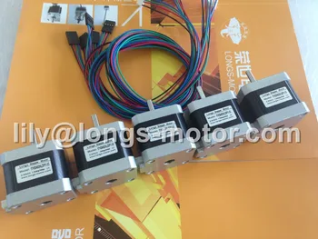 

5PCS Nema 17 Stepper Motor flat shaft 4800g.cm 2.5A 17HS8403NL20P1-X2 3D Reprap I3 Printer LONGS 3D printer DIY