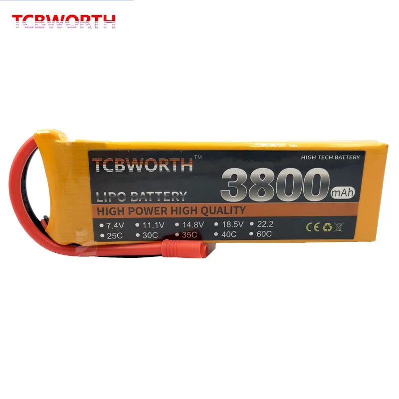 2S RC Lipo аккумулятор 7 4 В 3800 мАч 35C для радиоуправляемого дрона самолета вертолета