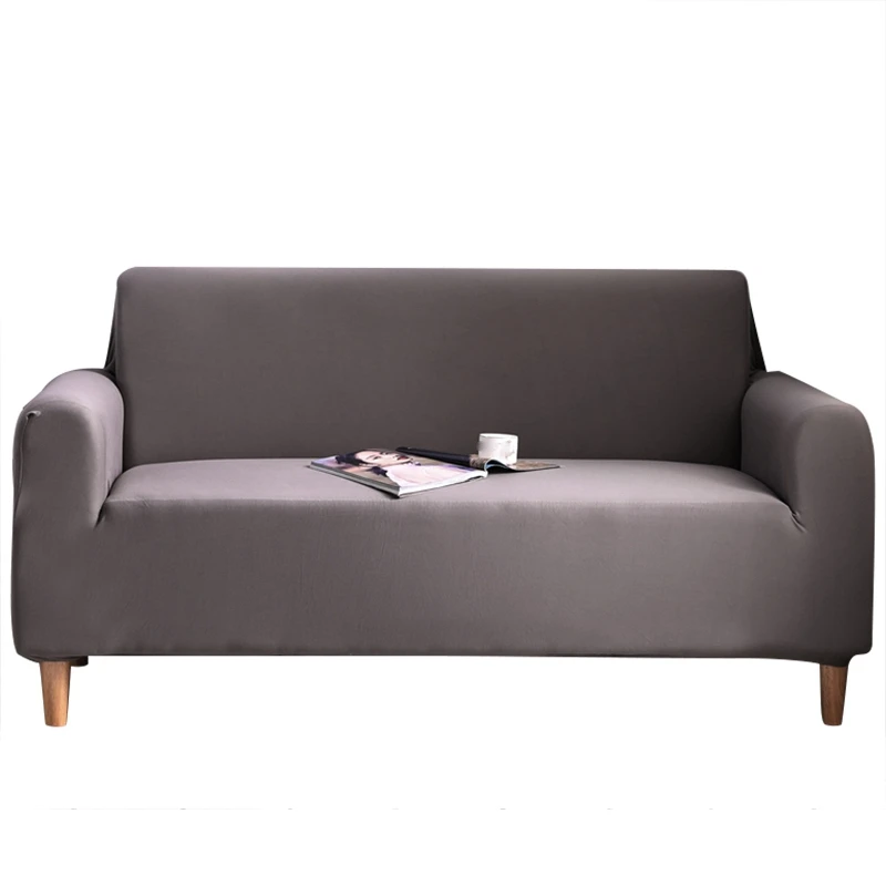 cheap Grey Color Tight Wrap Sofa Cover Elastic Sofa Cover All Inclusive Cover Furniture Cover Living Room Protective Sofa Cover
