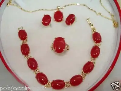 

Jewelry Red Jades Bracelet earring Pendant Necklace Set > plated watch wholesale Quartz stone CZ crystal
