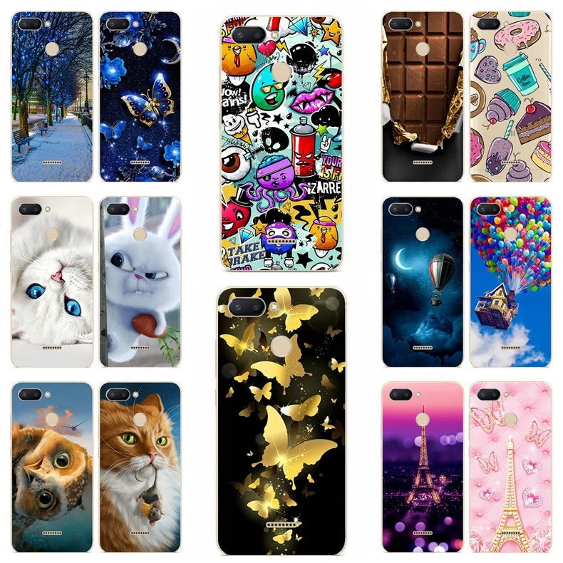 

Silicone Cover For Xiaomi Redmi 6 Case 5.45' Cute Cat Animal Printing Phone Shells for Xiao mi Xiomi Redmi 6 Redmi6 Fundas Coque