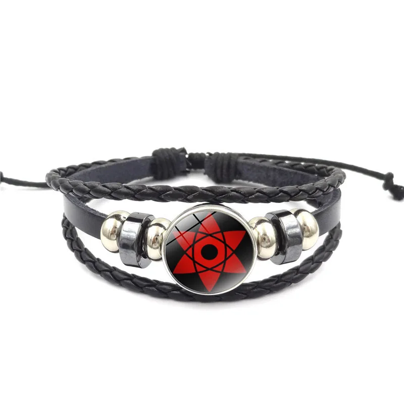 

Bracelet Pulseiras New 2018 Simple Fashion Write Eye Ring Time Gem Bracelet Hand Braided Leather Jewelry Accessories