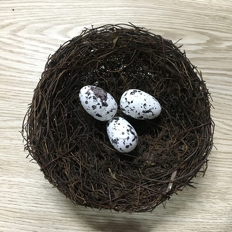 

Easter Vine Woven Bird Nest Straw Bird Nest Easter Party Supplies Decoration Handmade Bird Nest Photo Props Ornaments