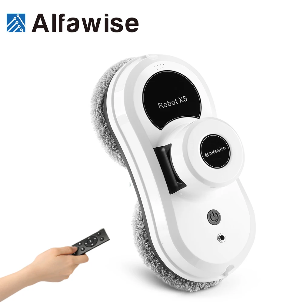 

Alfa wise S60 Window Cleaning Robot Window Vacuum Cleaner Remote Control High Suction Anti-falling APP Control UPS System