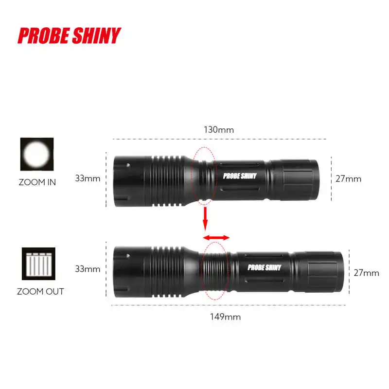 Tactical Police 5000LM Zoom XM-L T6 LED 5Modes Flashlight Aluminum Torch led 18650 led flashlight rechargeable #4A27 (3)
