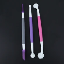 3 шт. для помадки, печенья, сахара Цветочная скульптура группа формирующий моделирующий инструмент для выпечки День рождения Рождество Вечеринка DIY Форма торта инструмент