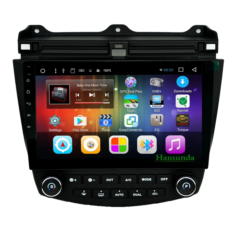 1024*600 HD Screen Quad core Android 7.1 Car dvd radio for Honda Accord