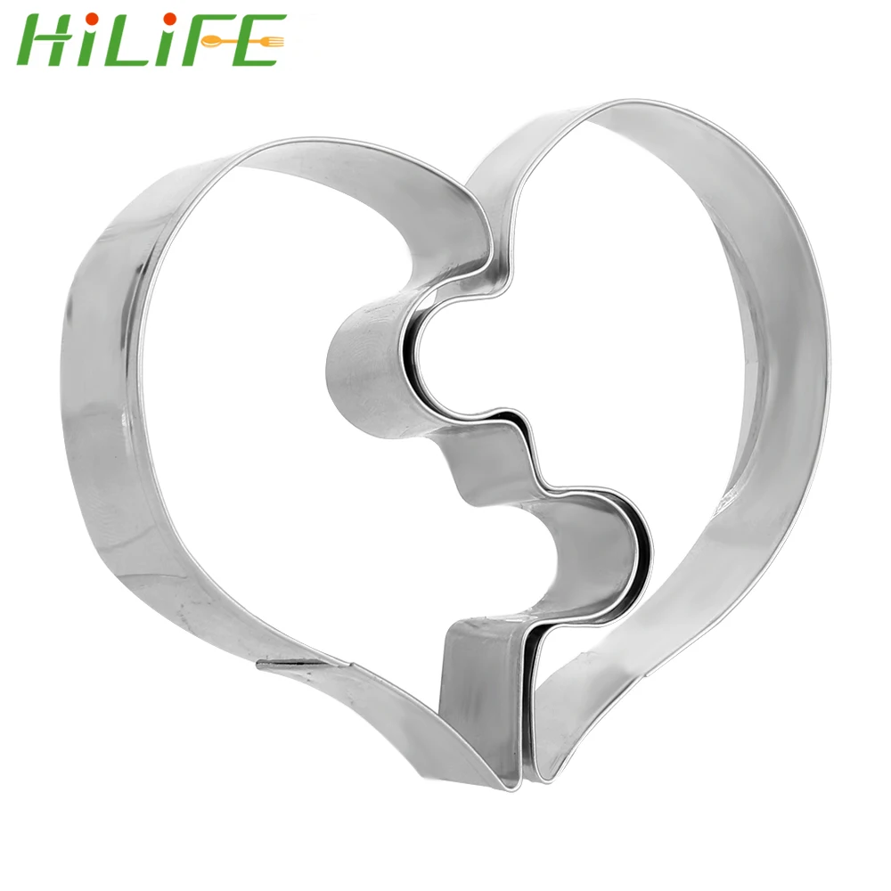 

HILIFE DIY Cookie Tools Biscuit Mold Stainless Steel Cookie Cutter Gadgets Kitchen Tools Love Puzzle 2Pcs/set