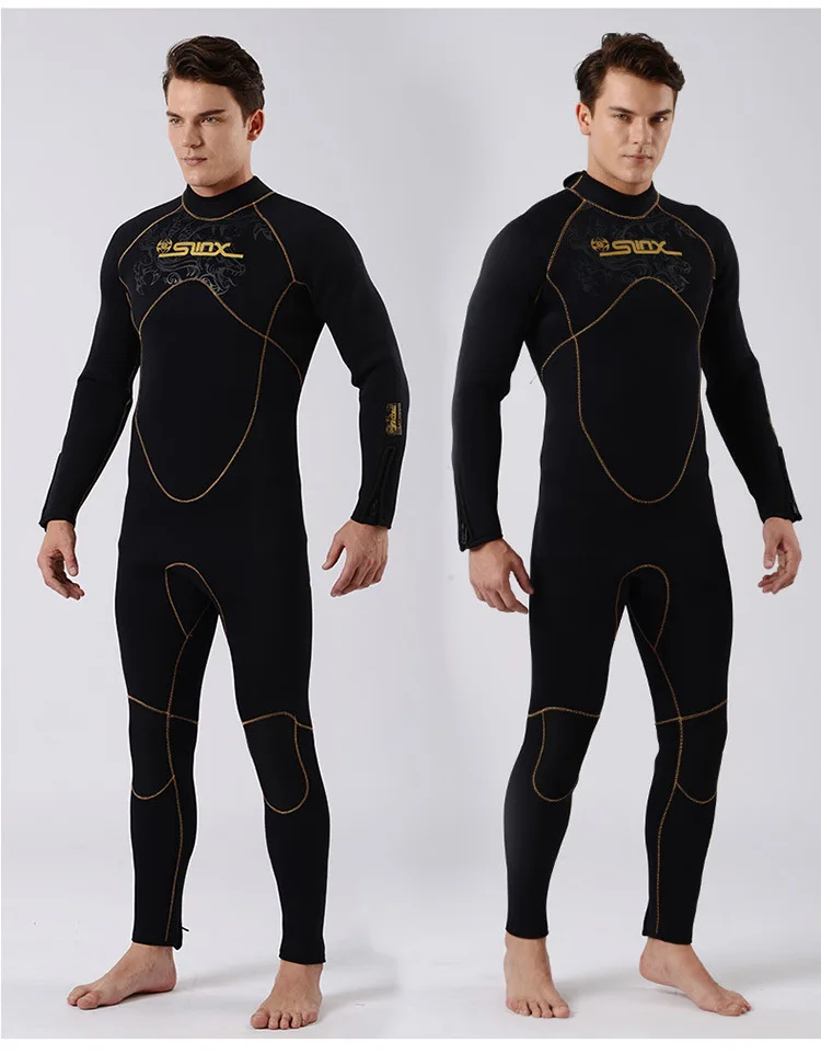 Профессиональный 5 мм неопрена подводное погружение Мокрые одежды спорта людей Купальники Подводное Плавание Surf одежда спортивные