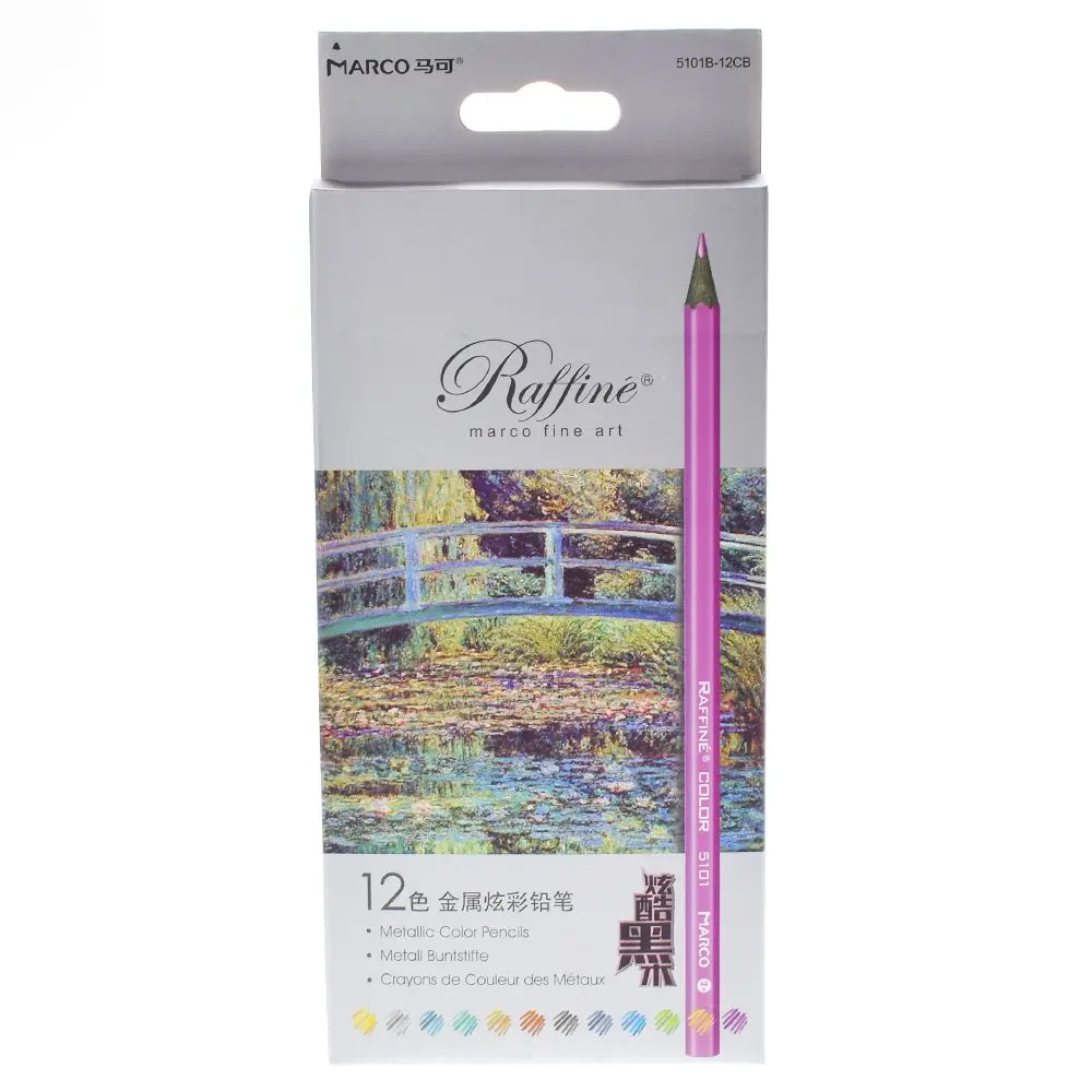 Ограничитель показывает 12 металлических цветных карандашей нетоксичный для рисуйте наброски набор Канцтовары для обучения канцелярские принадлежности живопись инструменты - Цвет: As shows