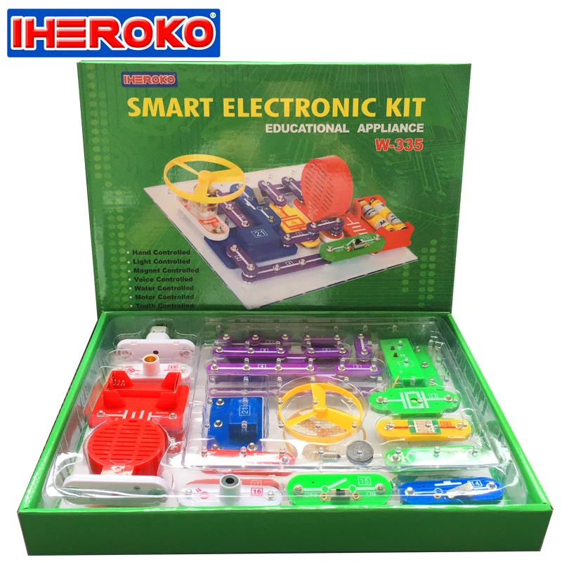 IHEROKO умная электроника, блоки, набор, детские игрушки, сделай сам, набор для обнаружения, умный, научный, обучающий, для учителя, обучающая игрушка, лучший детский подарок