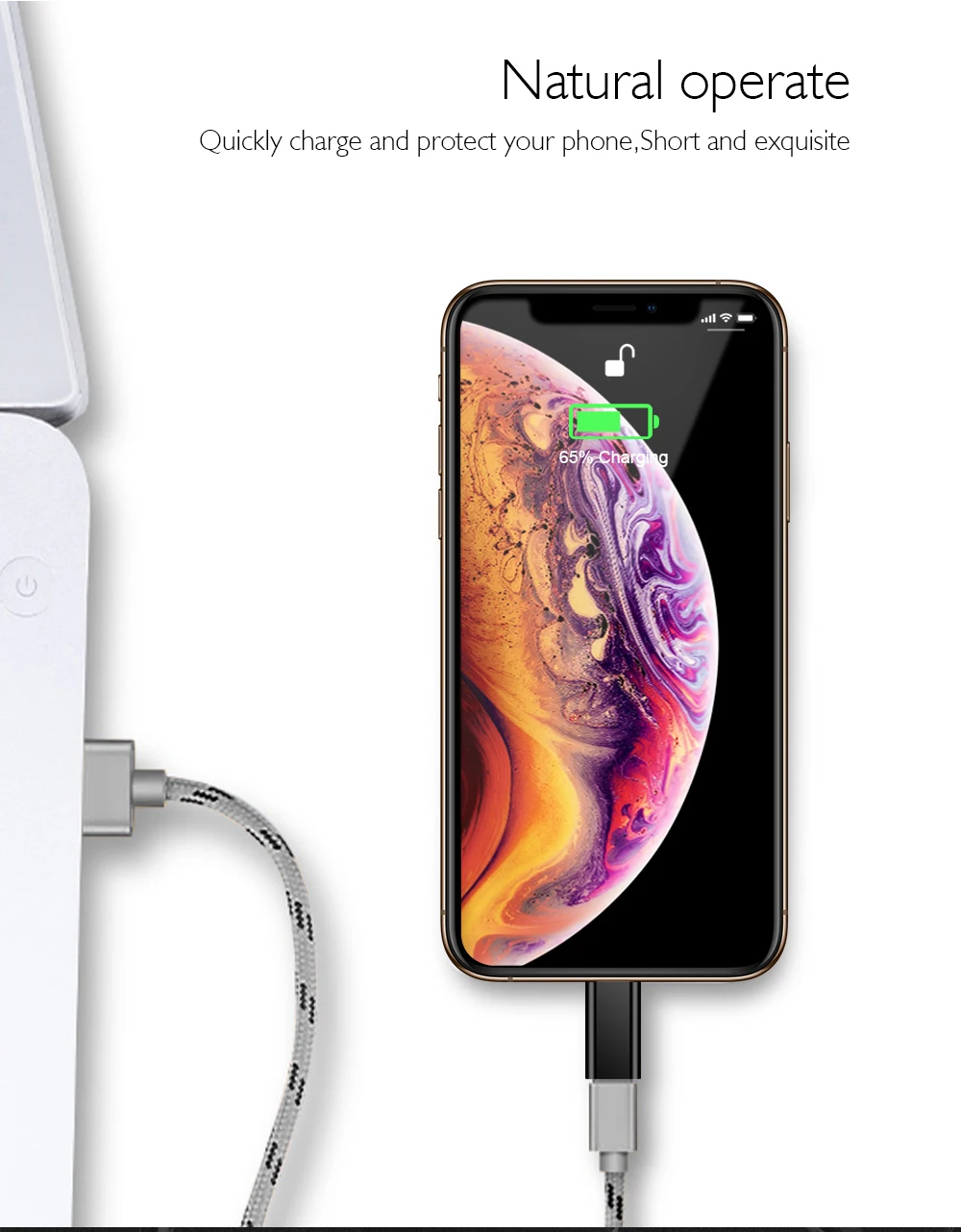Portefeuile Micro USB Cable  Adapter For Android iPhone X XS Max XR 5 6 7 8 Plus Connector Micro USB to 8 pin Port Charger Cable (6)