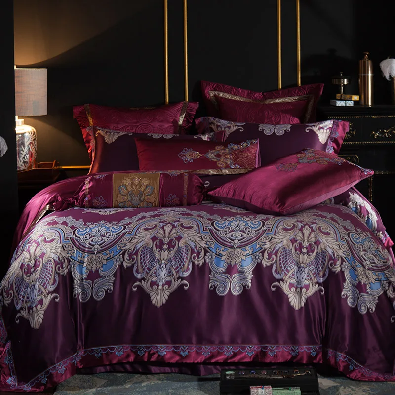 IvaRose Egyptian cotton jacquard Royal bedding set cotton bedspread