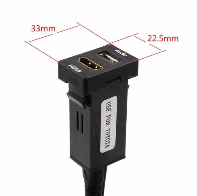 Автомобильное зарядное устройство с аудиовходом USB и разъемом HDMI для TOYOTA Hilux VIGO