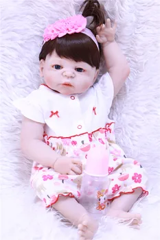 

55cm Full Body Silicone Reborn Baby girl Doll Toys Lifelike Baby-Reborn Doll child brithday Gift bebe alive reborn bonecas