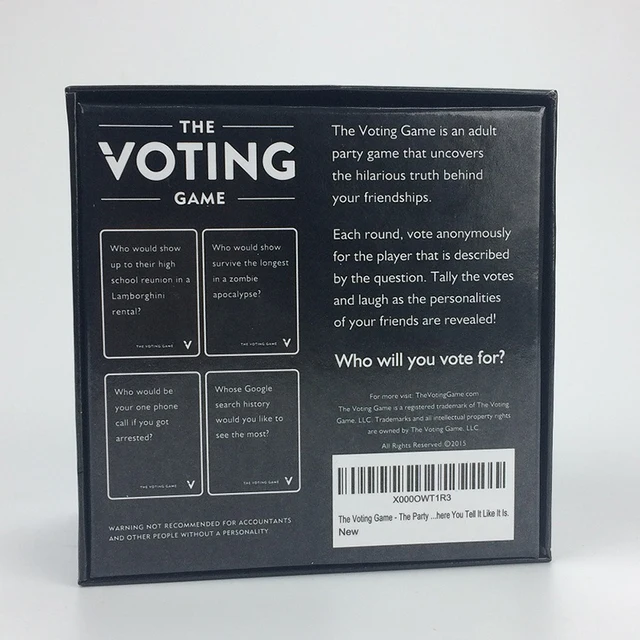 The Voting Game The Adult Party Game About Your Friends for 18+ Board Game Family Friends Party Group Game