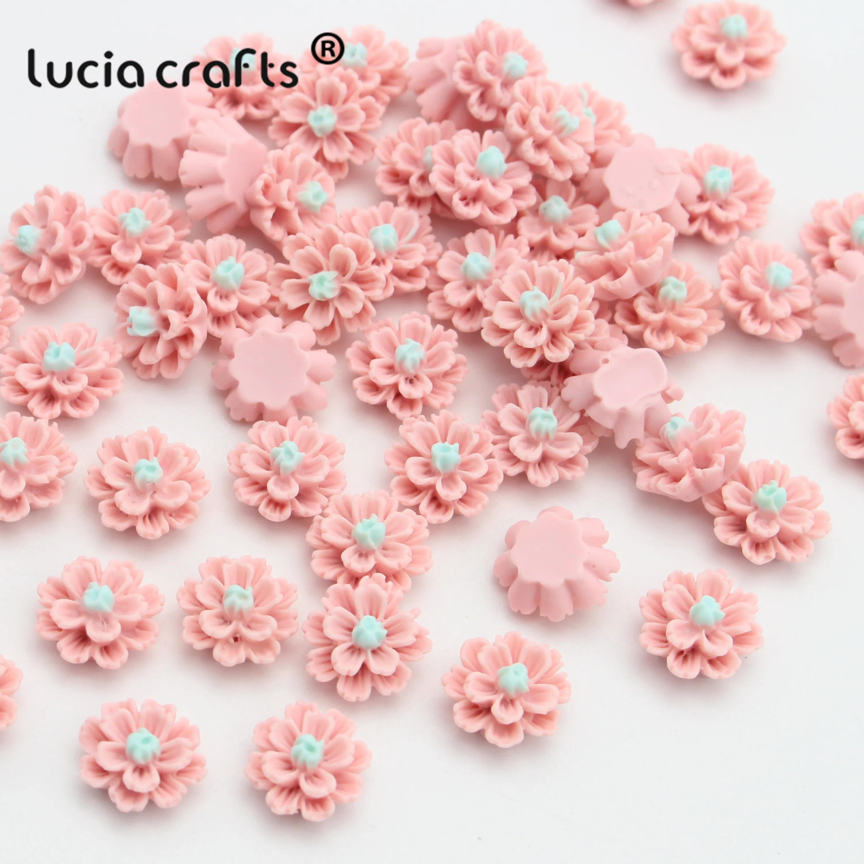 Lucia crafts 50 шт./лот 12 мм мульти вариант из смолы) с плоским дном цветок DIY ремесла домашнего Шпилька повязка на голову ручной работы аксессуары F0611