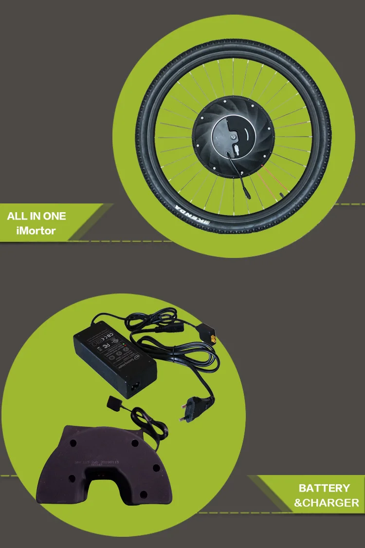 36V образным вырезом спереди Imortor все в одном, фара для электровелосипеда в covnersion Комплект 2" 26" 700C мотор для центрального движения колеса Алюминий Электрический велосипед колеса велосипеда Conversion Kit