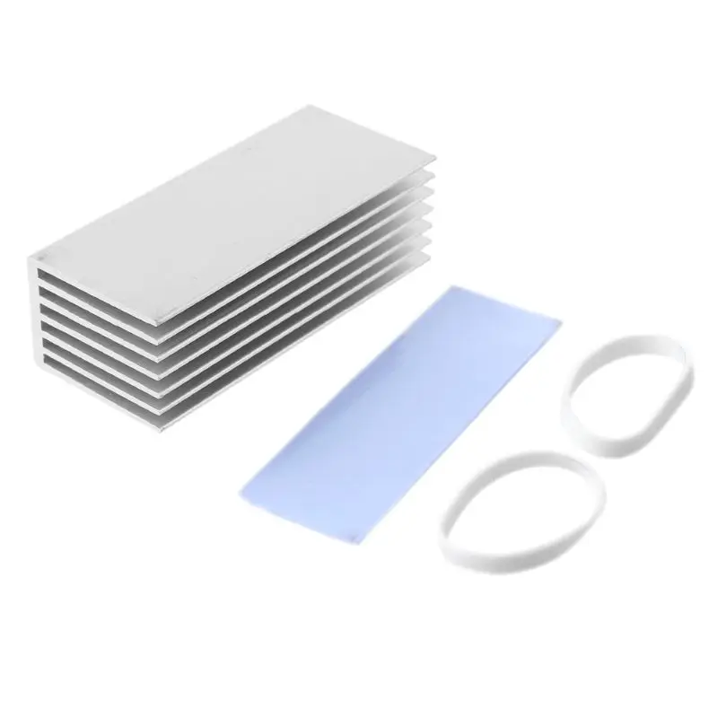 1Set Aluminum Heatsink Cooling Thermal Pad Cooling Radiator Cooler For NVME M.2 NGFF SSD Solid State Hard Drive Disk