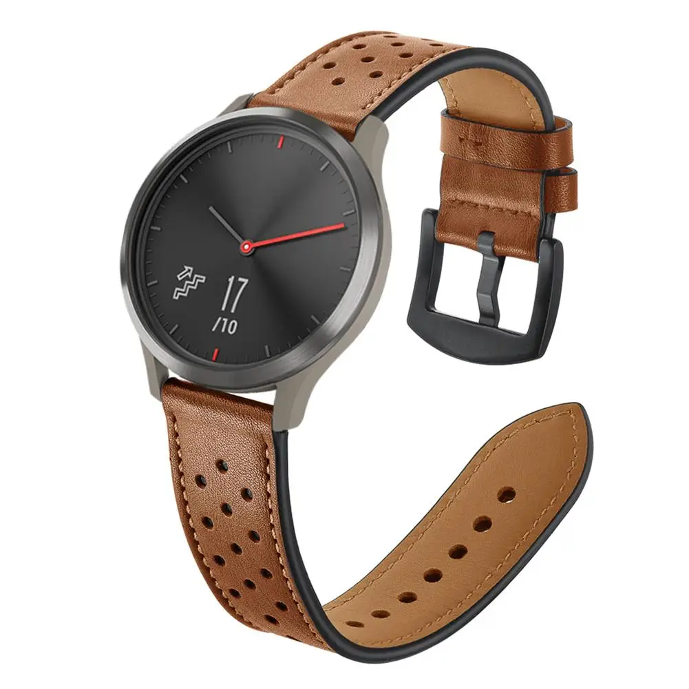 Кожаный ремешок для часов Garmin Vivoactive3 VivomoveHR первый слой кожаный браслет 165-215 мм идеально подходит для Garmin Vivoactive3