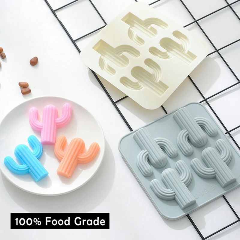 

Silicone mold Cute cactus Shape 3D Silicone Chocolate Mold Candy Cookie Baking Fondant Mold Cake Decoration Tools ice cream mol