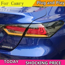 Автомобильный Стайлинг для Toyota Camry задние фонари Camry светодиодный задний фонарь DRL+ Динамический сигнал поворота+ тормоз+ задний фонарь заднего хода 4 шт