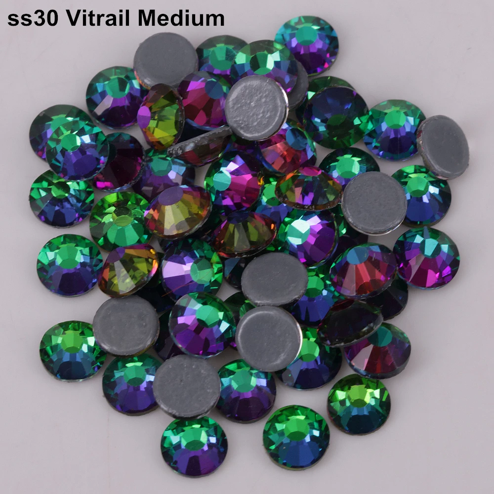 

288pcs/Lot, High Quality ss30 (6.3-6.5mm) Crystal Volcano Hotfix Rhinestones / Iron On Flat Back Crystals