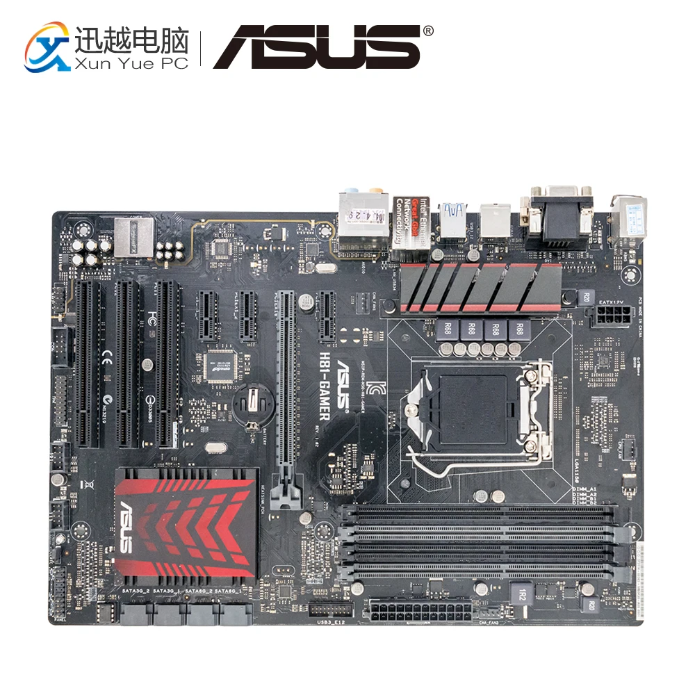 

Asus H81-GAMER Desktop Motherboard H81 Socket LGA 1150 i7 i5 i3 DDR3 16G SATA3 USB3.0 ATX