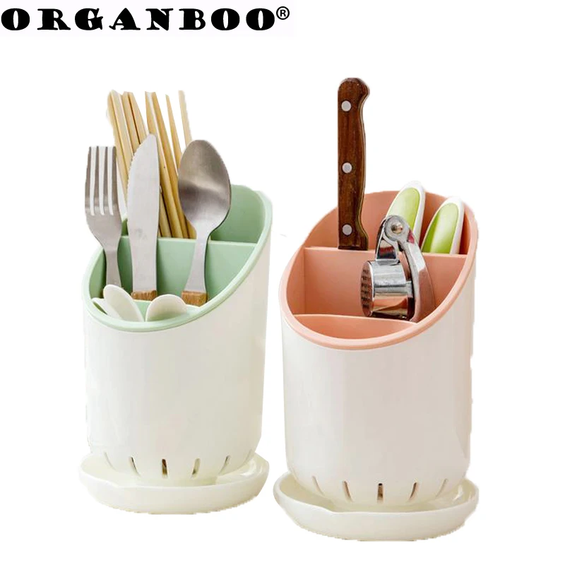 

ORGANBOO 1PC Thicker plastic Spoon Chopsticks Storage Rack Multifunctional Kitchen 3 layers Tableware Storage Shelf
