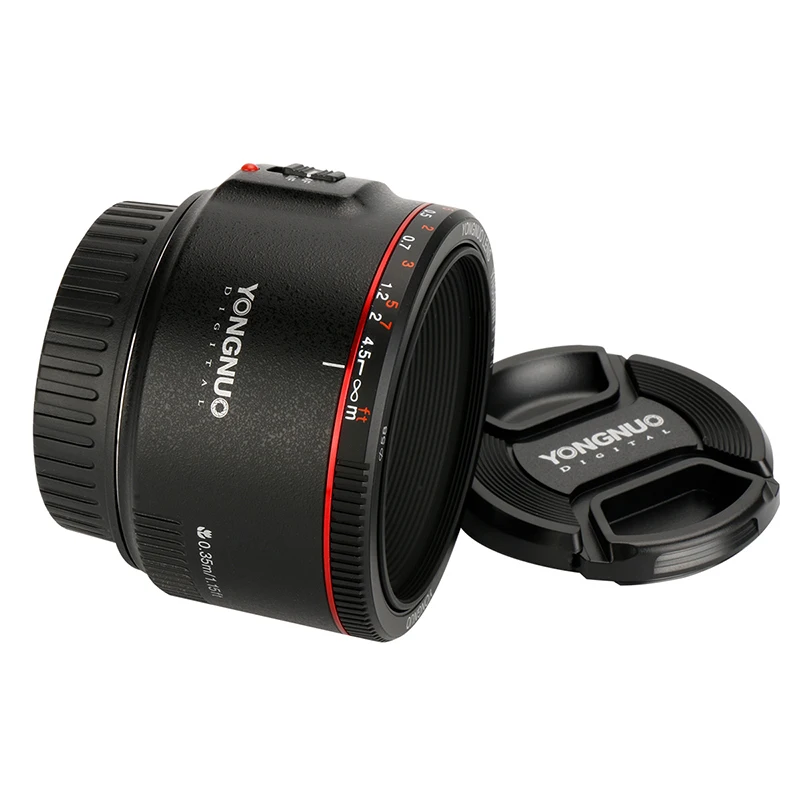 YONGNUO YN50mm F1.8 II фиксированный объектив AF/MF 50 мм II объектив с большой апертурой металлическое Крепление Фокусировочный объектив для Canon 800D 1200D 1300D 77D DSLR