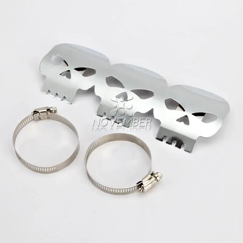 Motorcycle Exhaust Guards & Heat Shields Motorcycle Parts 1x Skull