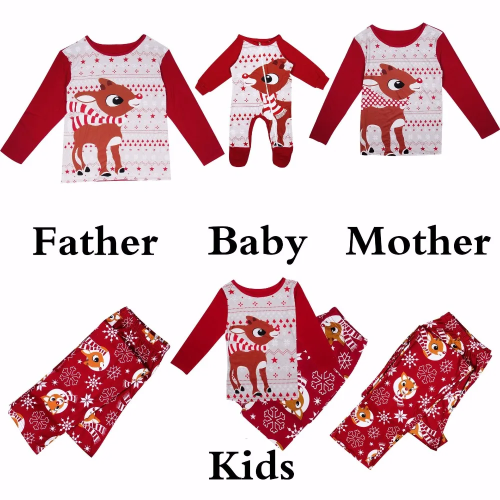 Семейный комплект; рождественские пижамы; одежда для семьи мама, дочь, папа, сын; комбинезон; одежда для сна для малышей; Семейные комплекты одежды