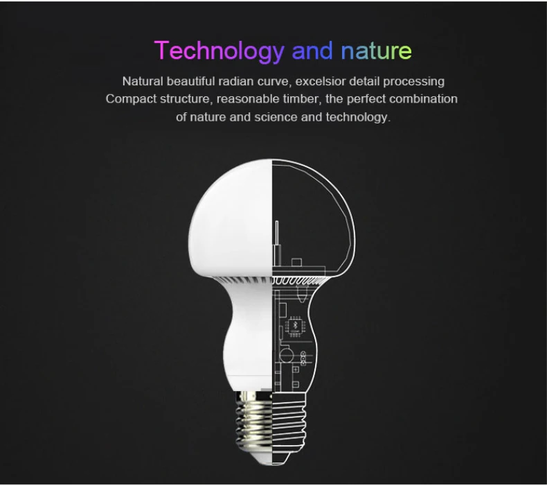 Bluetooth LED Bulb E27 RGBW 6W Bluetooth 4.0 Smart LED Light Bulb Timer Color Changeable By IOS / Android APP Dimmable AC85-265V