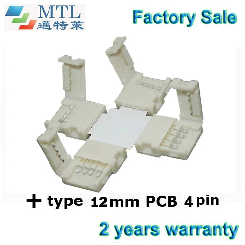 

Светодиодная лента Угловой Соединитель кросс "+" типа, 50 шт./лот, 12 мм PCB 4 Pin для 5050 RGB светодиодные полосы, оптовая продажа с фабрики