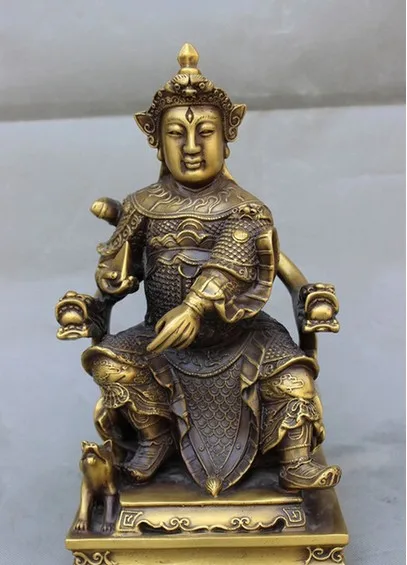 YM 320 13&quot Chinese Bronze Immortal Er Lang Yang Jian Shen God General Statue |