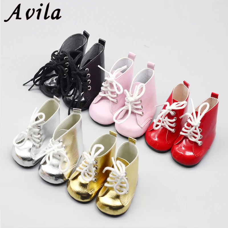 

1 Pair Shoes For 18 Inch Doll Toy Mini Doll Shoes For Cartoon Doll Boots Dolls Sneackers Accessories Hot Sale 7 cm