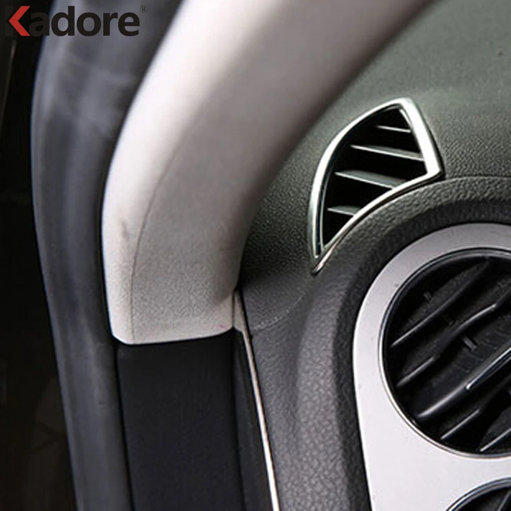 

For Volkswagen Tiguan 2009-2015 ABS Matte A/C Air-condition Wind Out Stickers Car Air Vent Outlet Cover Trim Car Accessories
