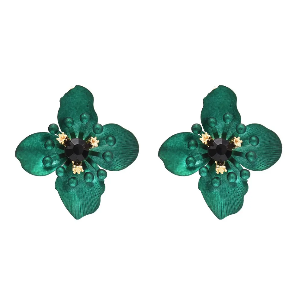 

Korean Style Cute Flower Stud Earrings For Women 2019 New Fashion Sweet Street Snap Earrings Femme Brinco Wholesale Jewelry