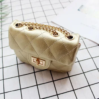 

PU leather princess women's mini handbags kids crossbody shoulder chain bags female small pouches for children baby girls