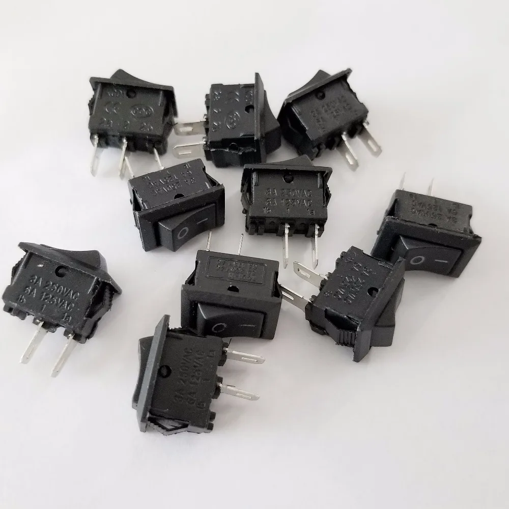 

10pcs/bag G130Y 2018 Brand New 3A/250VAC 6A/125VAC KCD1 Plastic Rocker Switch Europe Sale at a Loss