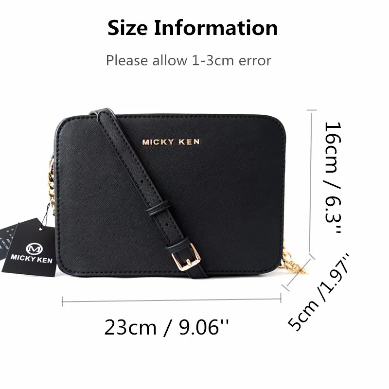 

MICKY KEN BRAND 2019 women messenger bags Handbags designer high quality hors shoulder bag chain sac a main bolsos mujer
