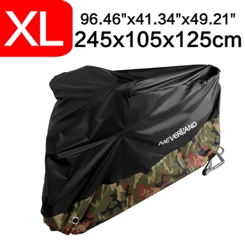 

XL 245x105x125cm 190T Waterproof Camouflage Rain Dust UV Outdoor Indoor Motorcycle Cover Coat For DDD