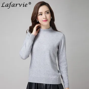 

Lafarvie Fashion Cashmere Blended Knitted Sweater Women Tops Autumn Winter Turtleneck Long Sleeve Pullover Female Jumpers Pull