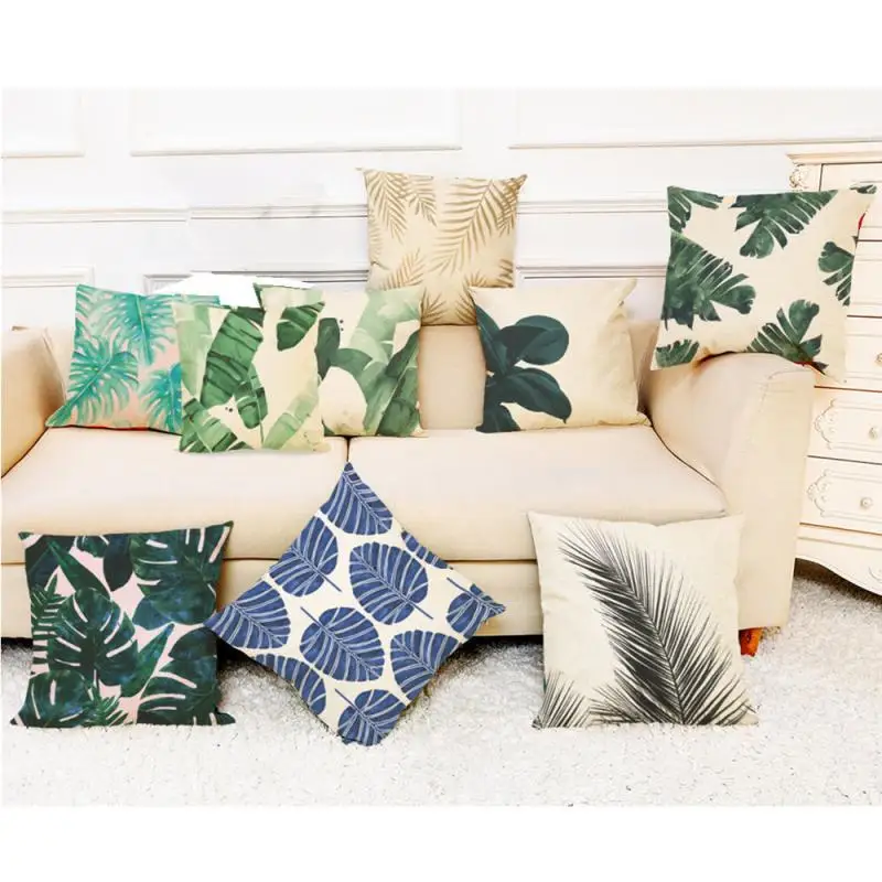 

2018 Pillow Case 45*45 Home Decor Cushion Cover Tropical Plants Throw Pillowcase Pillow Covers Free Shipping NEW JA3