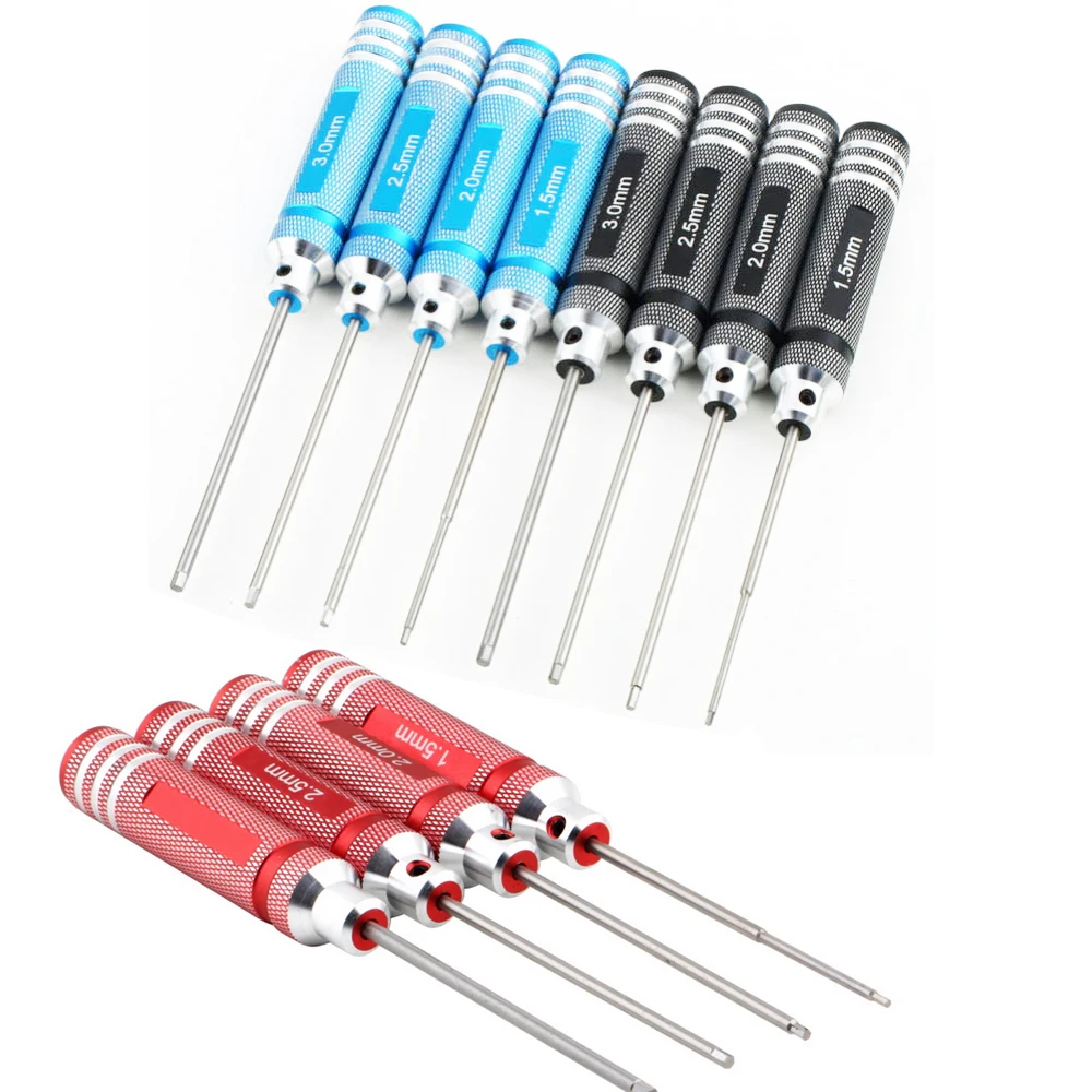 Free shipping RC Tools 4 pcs hex screw driver set titanium plating hardened 1 5 2
