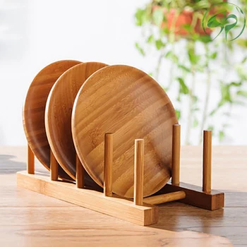 

Storage Holder Bamboo Pan Cups Stand Dish Drainer Plate Rack Pot Lid Holder Kitchen Cabinet Organizer Kitchen Accessories